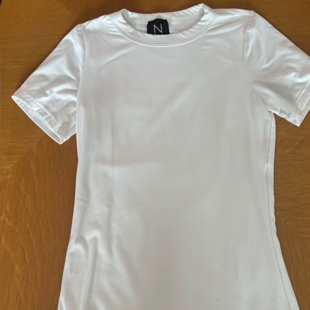 Naked Wardrobe Cream Short Sleeve Top